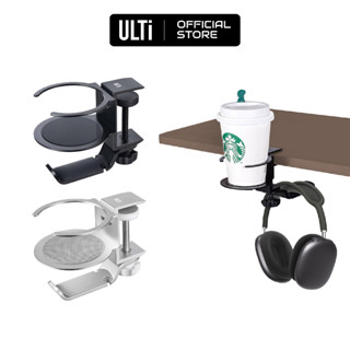 ULTi Headphone Hanger Stand Headset Mount with Drink Cup Holder