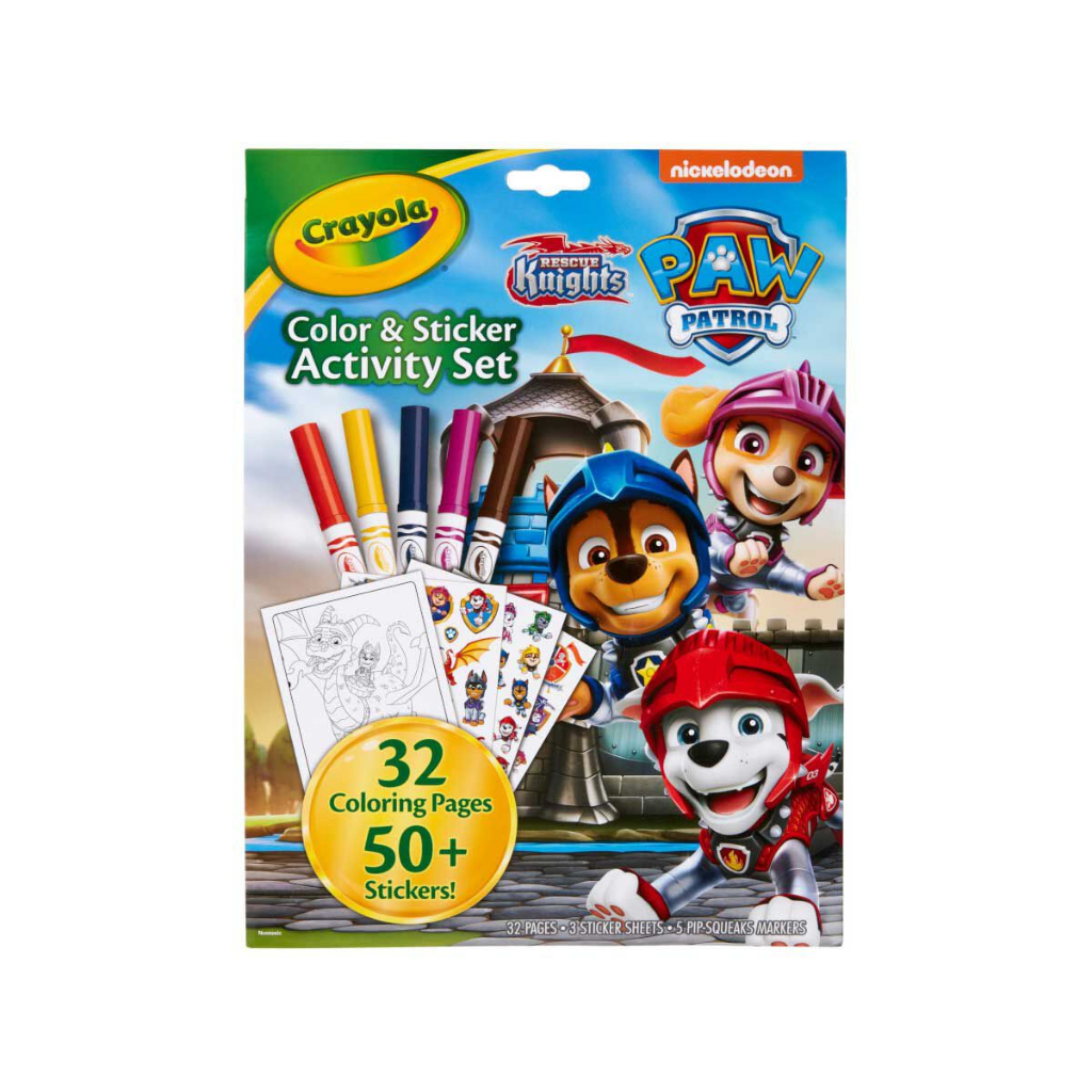 Crayola Color & Sticker Activity Coloring Sheets Set 04-2741 Paw Petrol ...