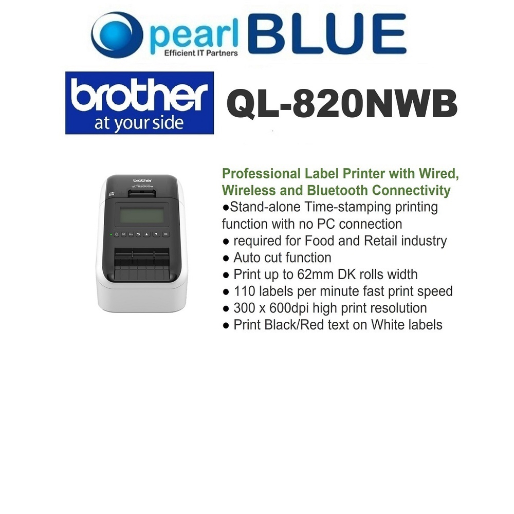 Brother QL-820NWB | Professional Ultra Flexible Label Printer With ...