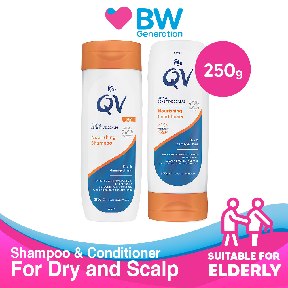 QV Nourishing Shampoo & Conditioner For Elderly Hair (250g) by BW generation Shopee Singapore