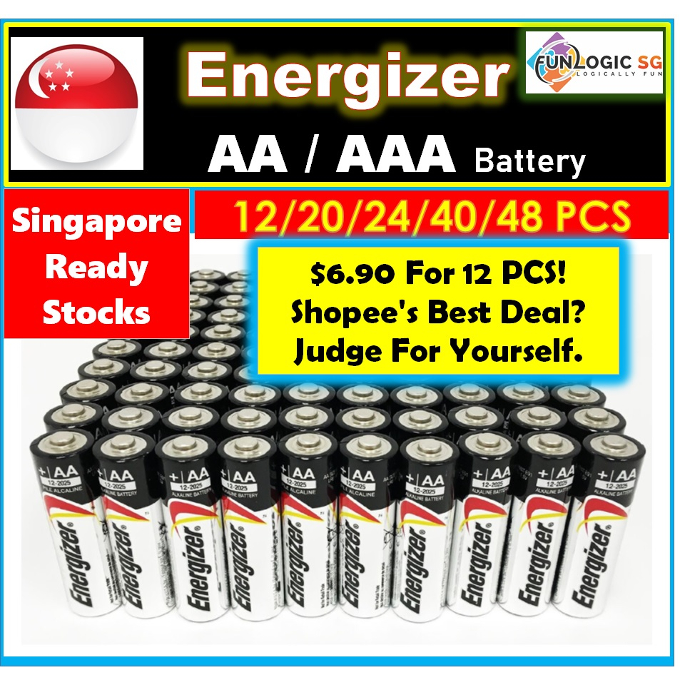 Energizer AA / AAA Alkaline Battery (12/20/24/40/48 PCS) / Lowest