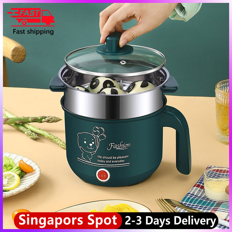 Electric Pot Cooker Stew Heating Pan Noodles Eggs Soup Steamer Rice