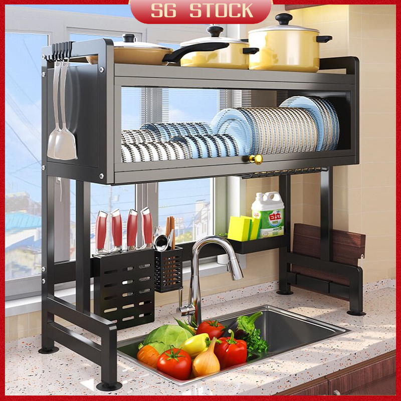 [SG STOCK]Kitchen Sink Rack Stainless Steel Dish Drainer Rack ...