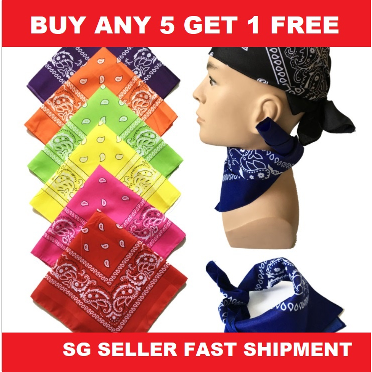 🇸🇬💥buy 5 get 1 free💥 Multipurpose Fashion Bandana Hip Hop Classic