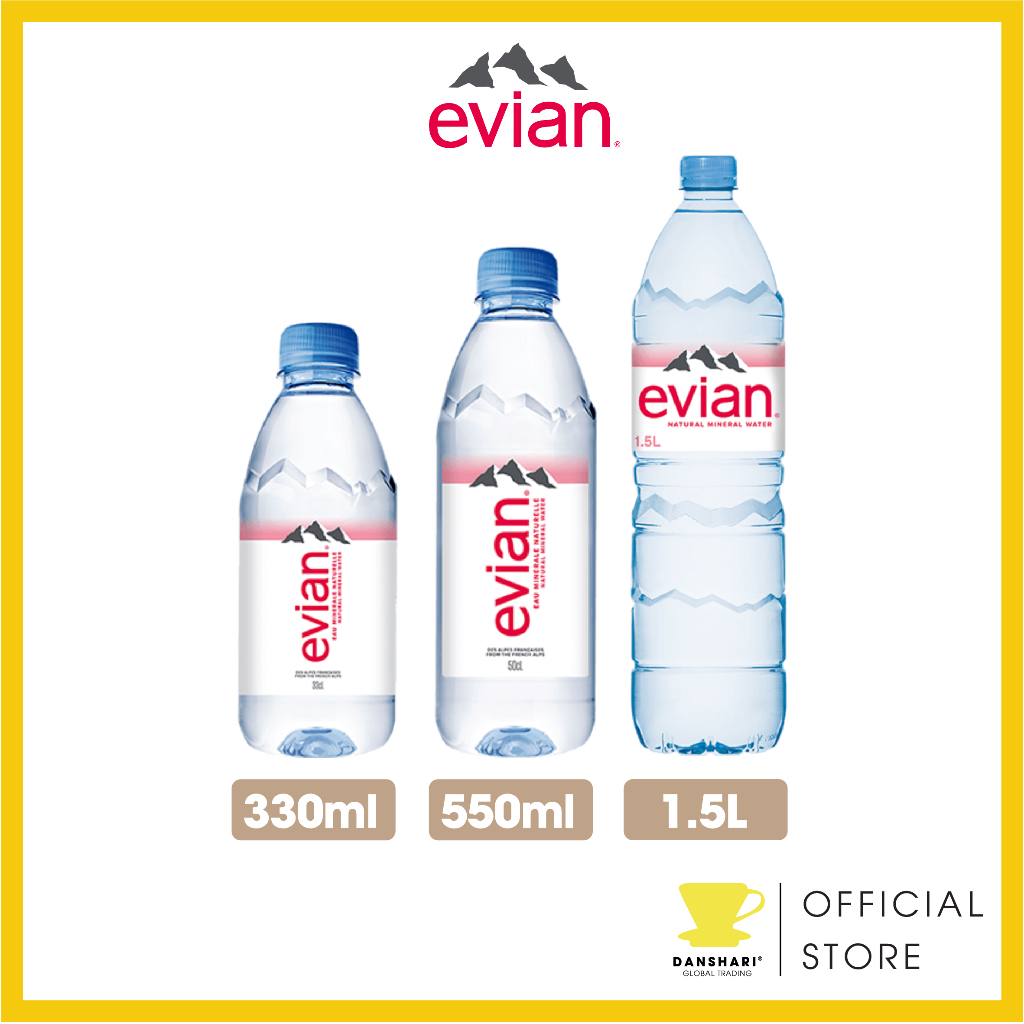 Evian Mineral Water 24 x 330ml / 24 x 500ml / 6 x 1.5L Best Before