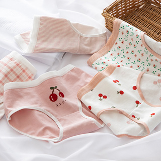 Mid-Waist breathable cotton Girls panties, Japanese Cotton Crotch Girls  underwear M &L-Size available.