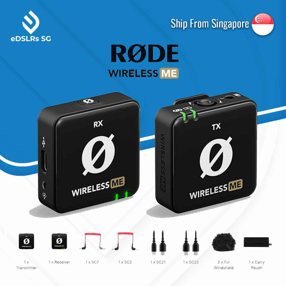 RODE Wireless ME Compact Wireless Microphone System Recorder 2.4 GHz ...