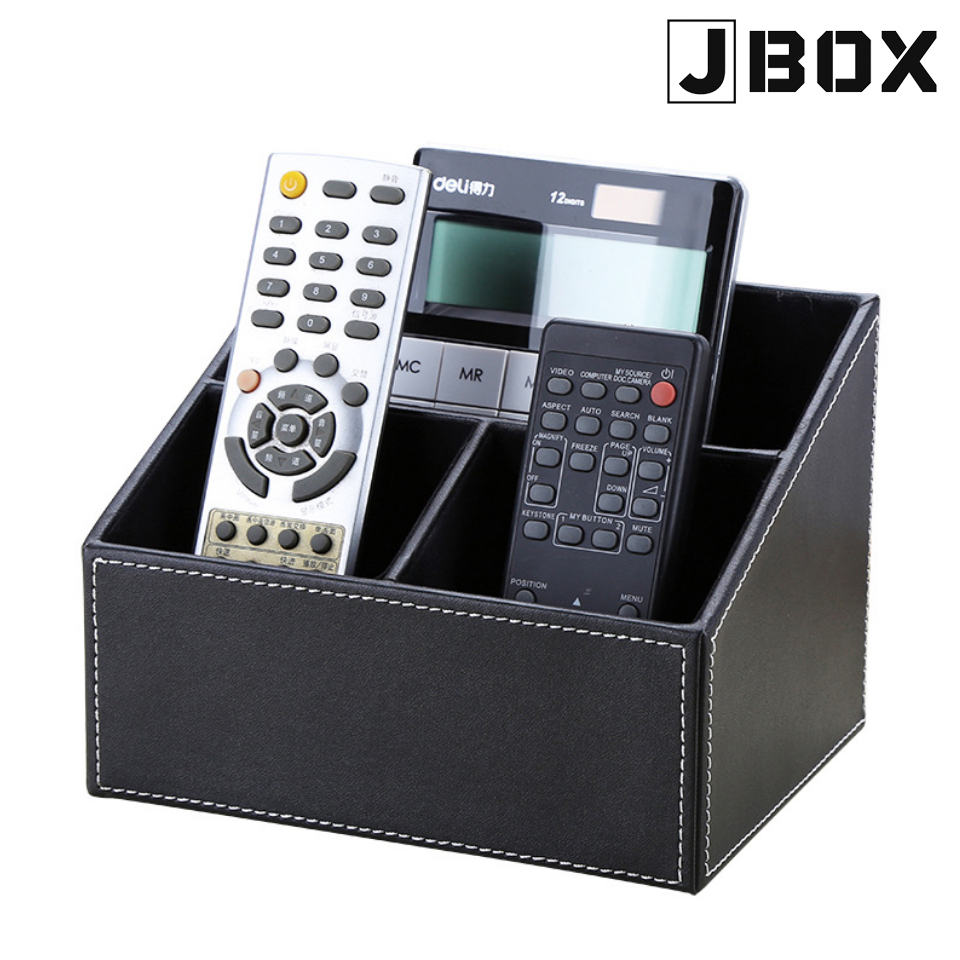 PU Leather Remote Control Holder / Desk Organiser (JBox) Shopee Singapore