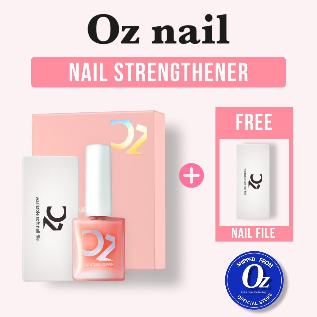 [OZNAIL] Nail Strengthener 10ml + Nail File set Made in Korea For Thin