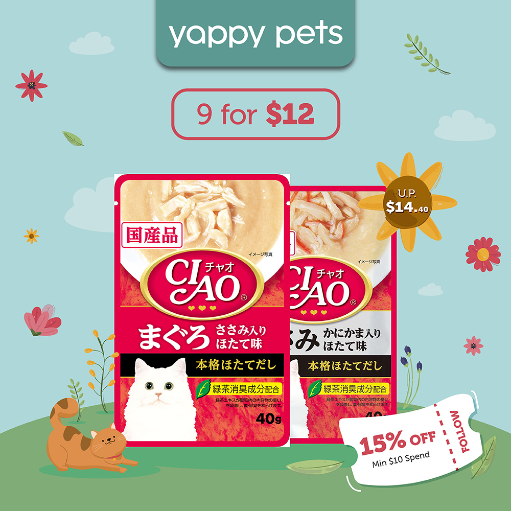 Ciao Creamy Soup Pouch Chicken Fillet Wet Cat Food 40g Meal Topper, Meow Q2 Shopee Singapore