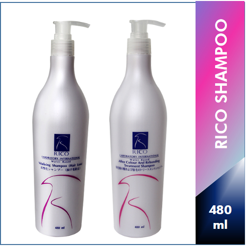 Rico Vitalizing Shampoo (Water Based) / Rico After Colour and Rebonding Treatment Shampoo, 480ml