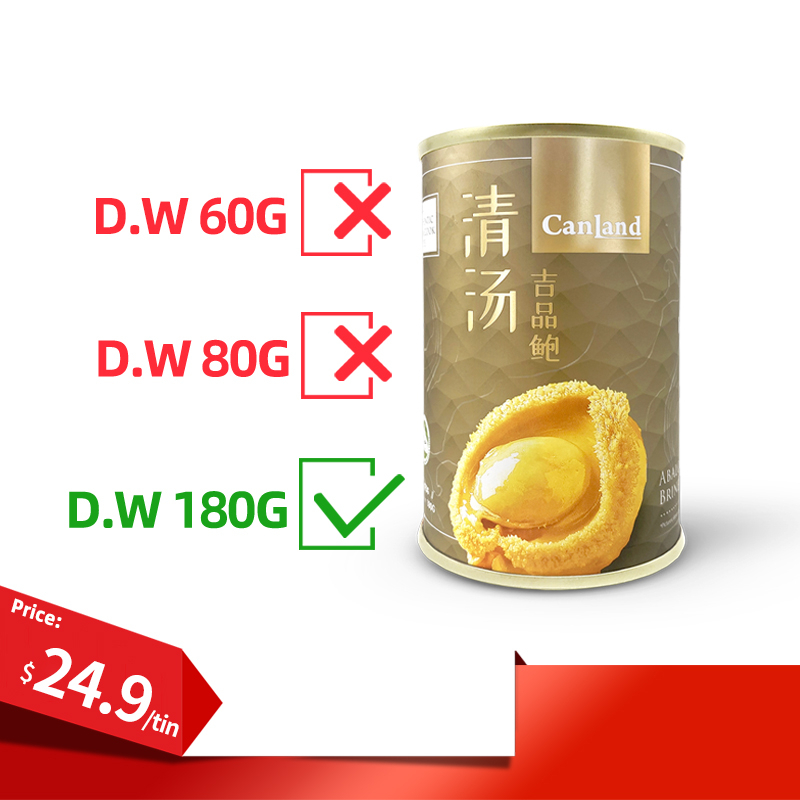 [Bundle of 1/2/4/6tins] Canland Abalone in Brine 425g Premium Grade