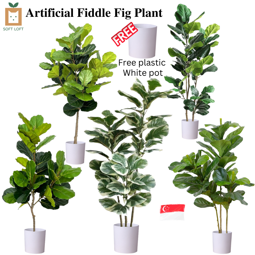 Artificial Fiddle Fig Plant Fake Plants Tree Plant Home Deco Indoor