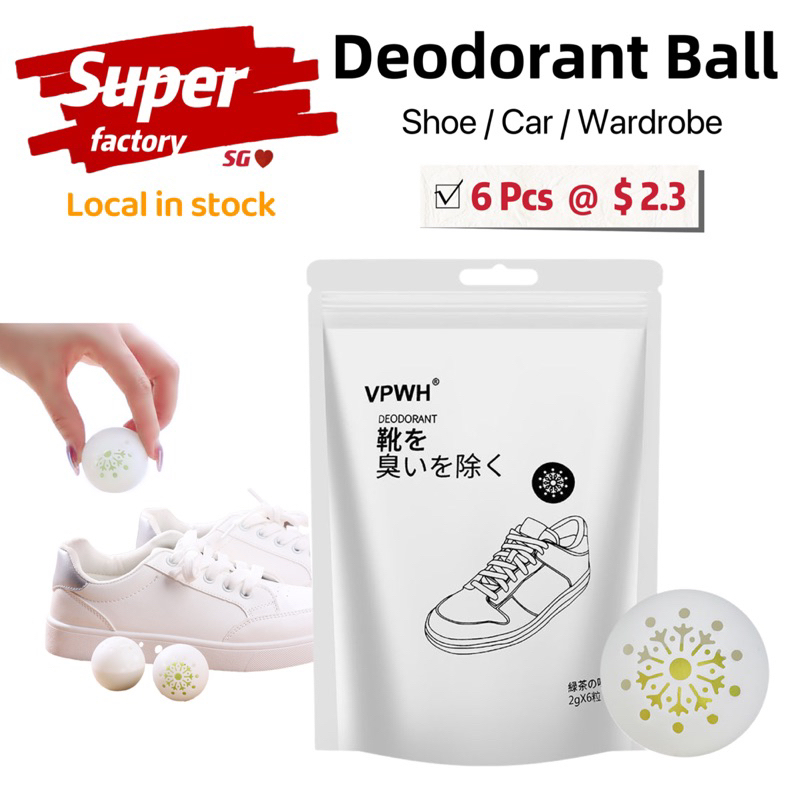 6 Pcs Shoe Deodorant Ball Sneaker Balls Deodorant Capsules Shoe