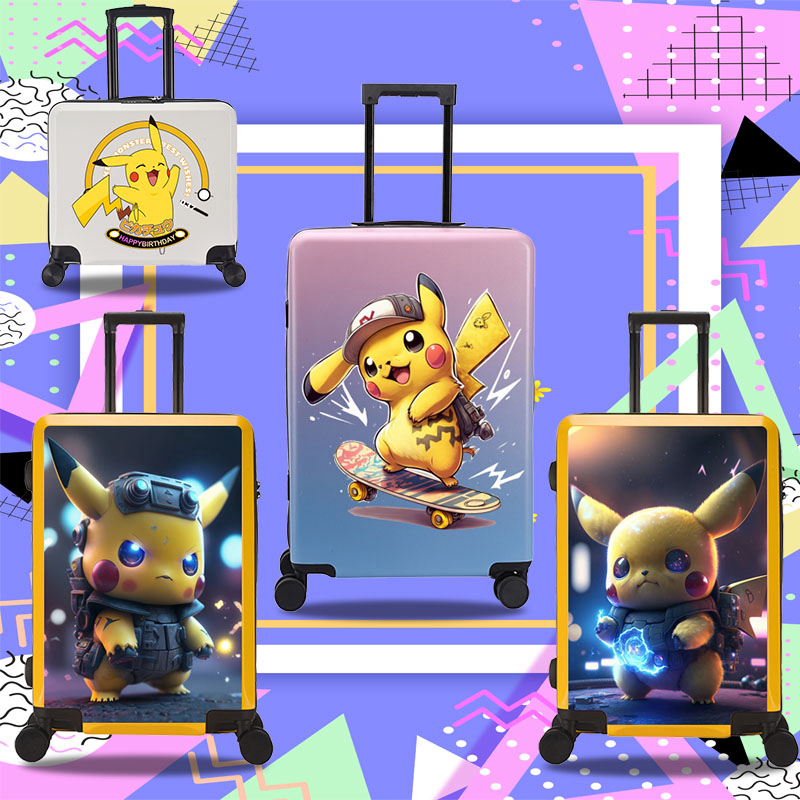 Pikachu Luggage Childrens Luggage 18/19/20/22/24/26 Inch Universal