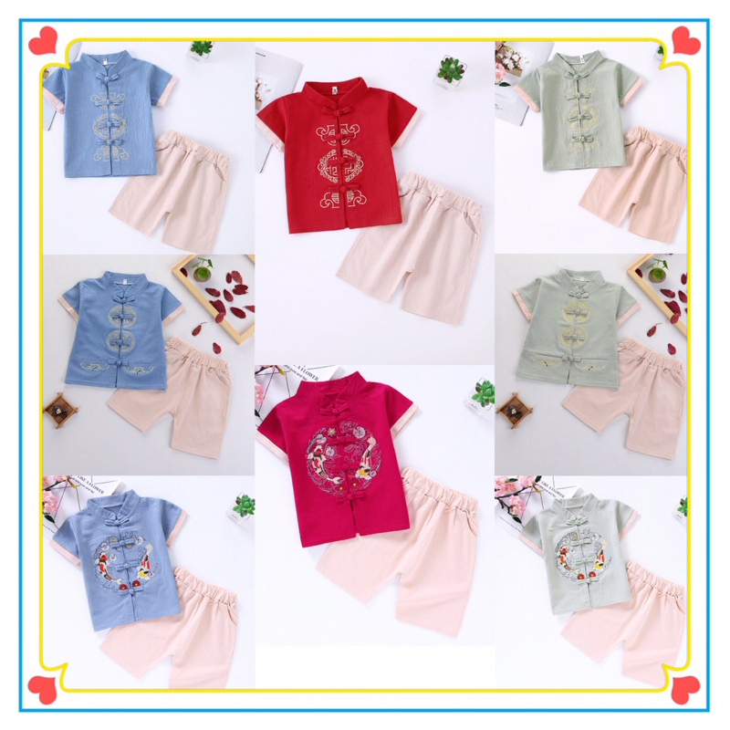 [SG Seller] Kids Traditional Costume Boy CNY Hanfu Set 18mths-9yrs ...