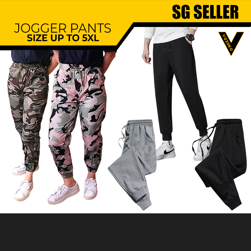 [SG SELLER] Jogger Pants Sport Sweatpants Men cotton+ polyster