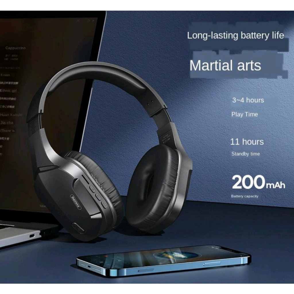 REMAX RB-750HB Wireless Bluetooth Headphones CVC Noise Cancelling With ...