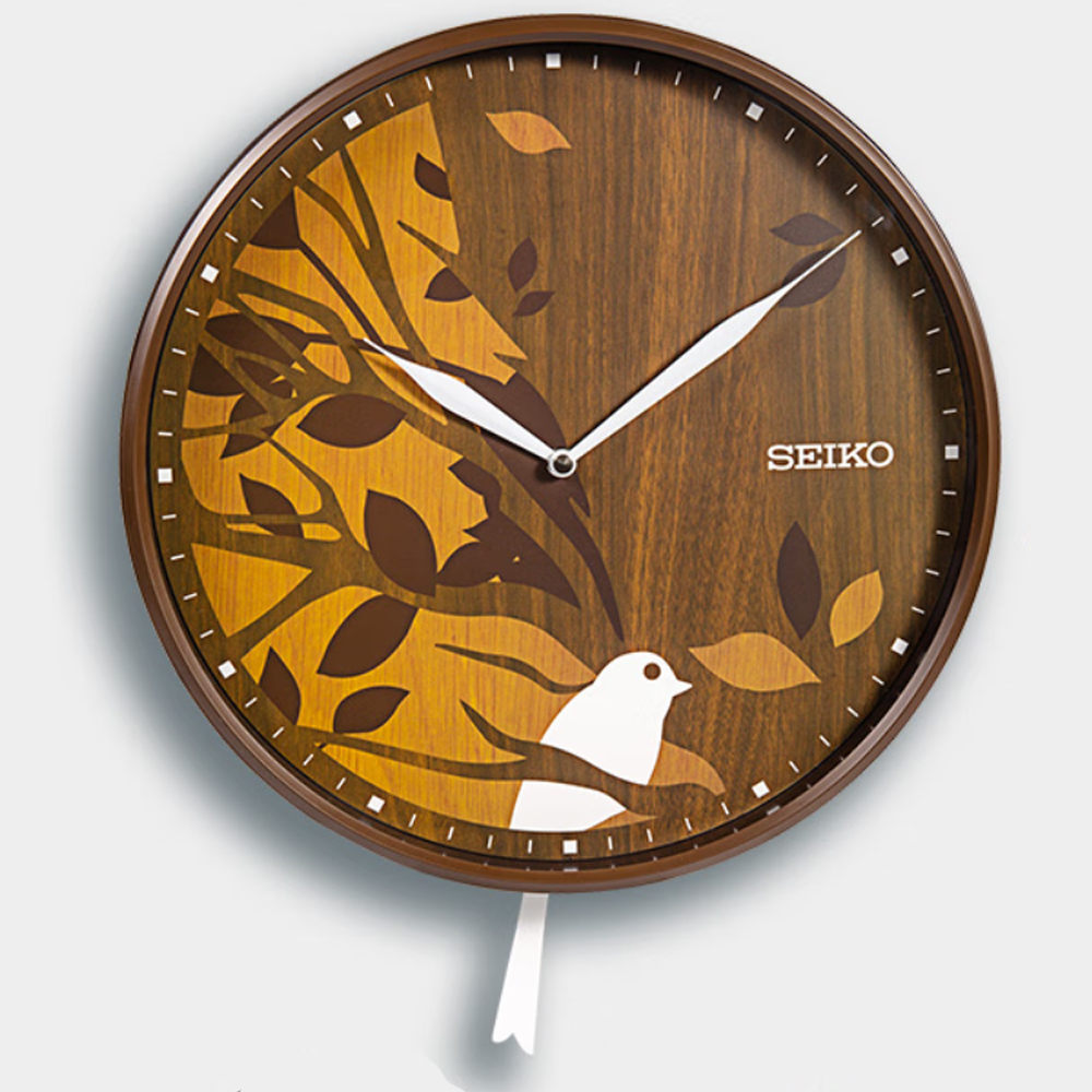 Seiko Wall Clock with Swinging Bird Tail pendulum QXC243B Shopee