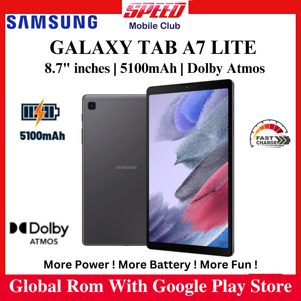 Samsung Tab A7 Lite 8.7" Inches (T225) 4G+WIFI (3/32GB) (4/64GB) 5100mAh Battery 15W Fast