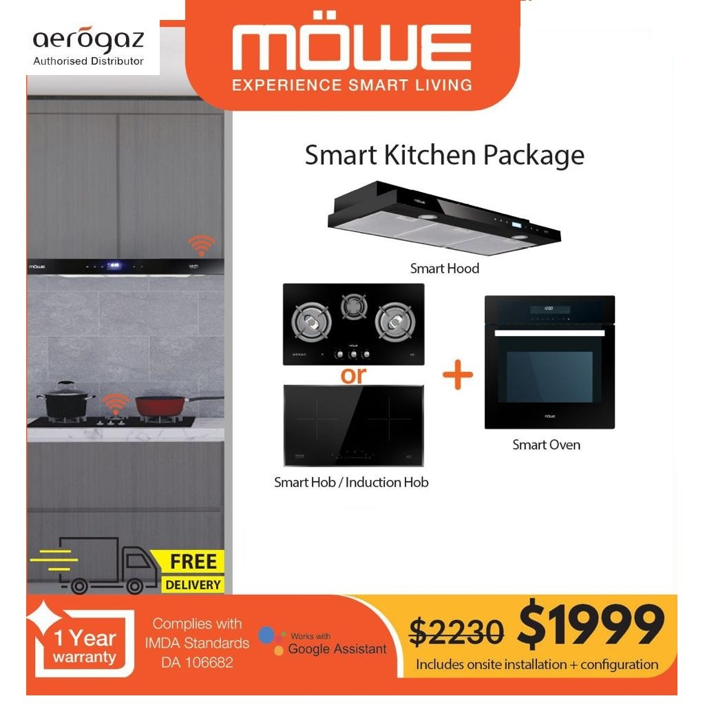 Aerogaz/Mowe Smart Kitchen Package 2 (Hood Hob & Oven) Shopee Singapore