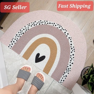 Half Round Door Mat Bohemian Carpet Non-Slip Entryway Rug Indoor&Outdoor  Floor Mat Resist Dirt Welcome Mat Mandala Entrance Mat