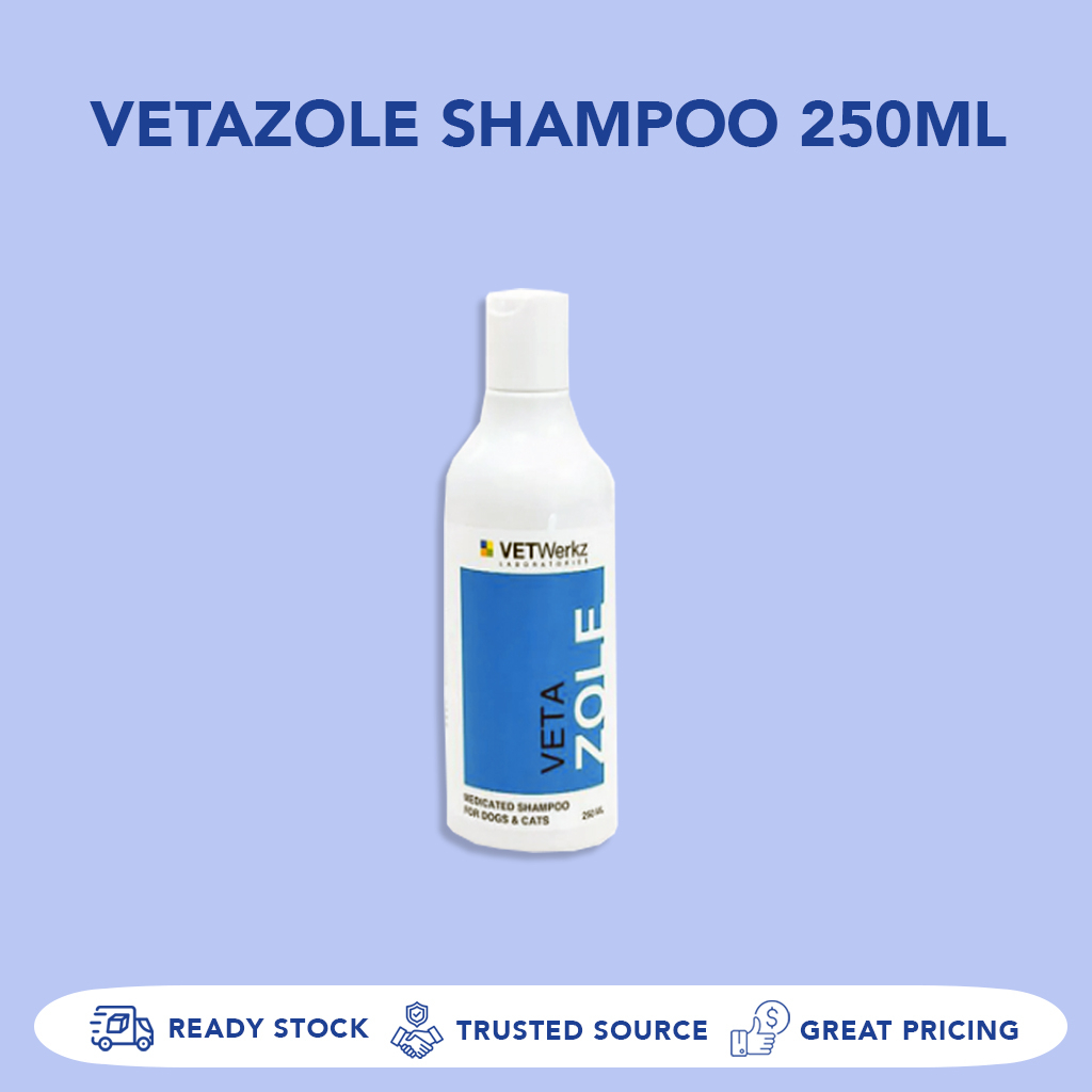 VetWerkz VetaZole Medicated VetaHex Antiseptic Moisturising Shampoo for Dogs Cats 500ml 250ml Shopee Singapore