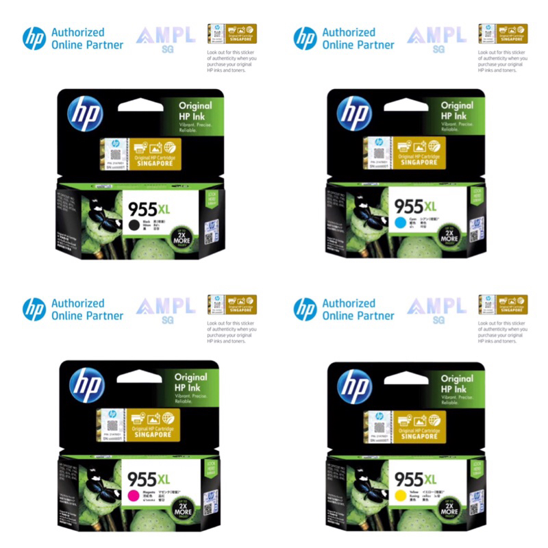 Genuine Hp 955xl High Yield Original Ink Cartridge 955 955 Xl Black Cyan Magenta Yellow For 7720 4990