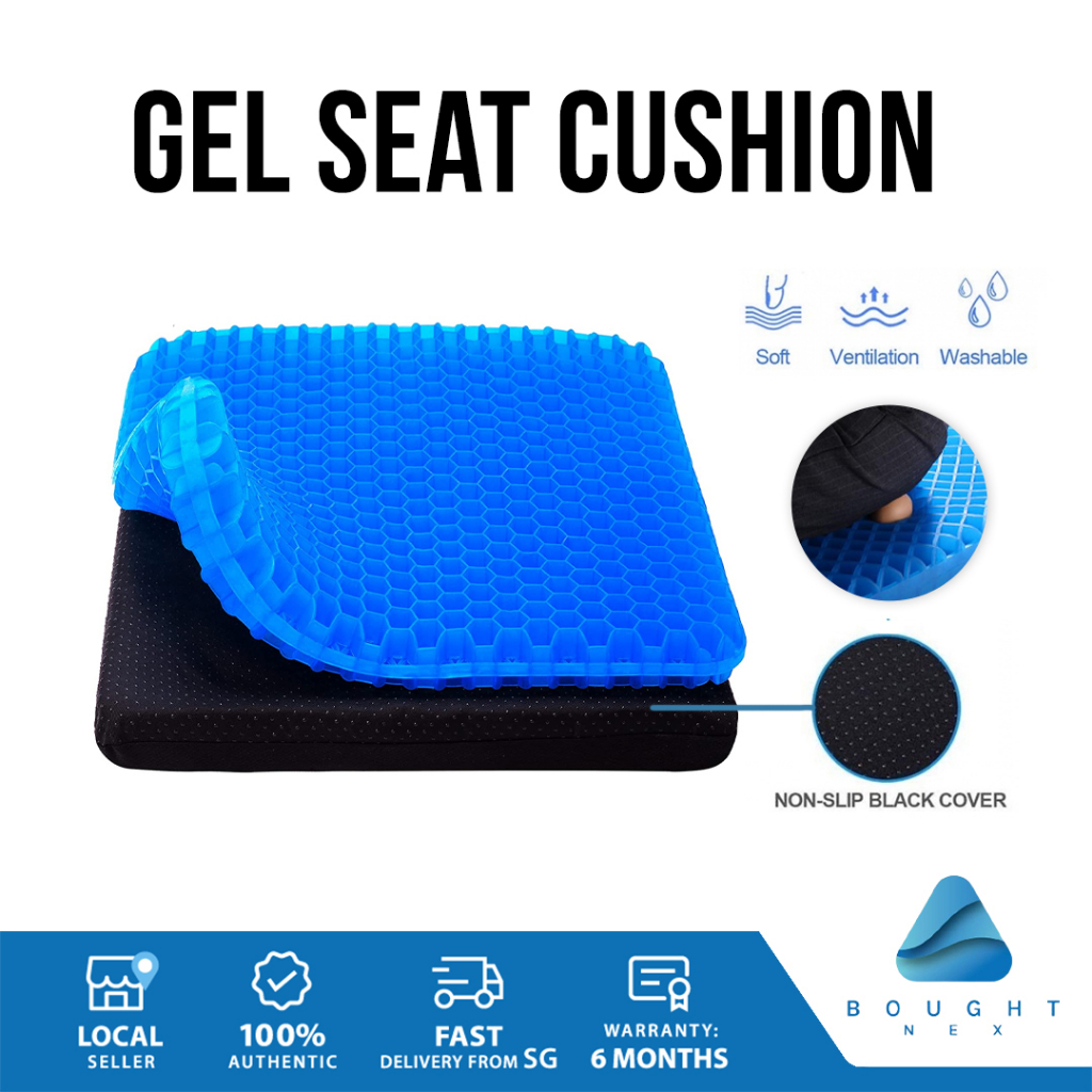 Ergonomic Gel Seat Cushion Lumbar Back Support Egg Sitter Chair Car ...