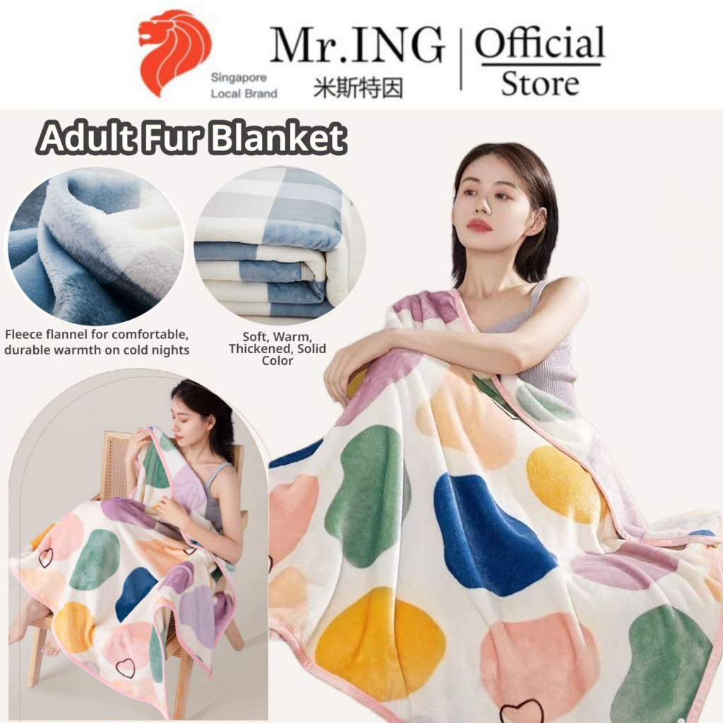 Single fur blanket clearance