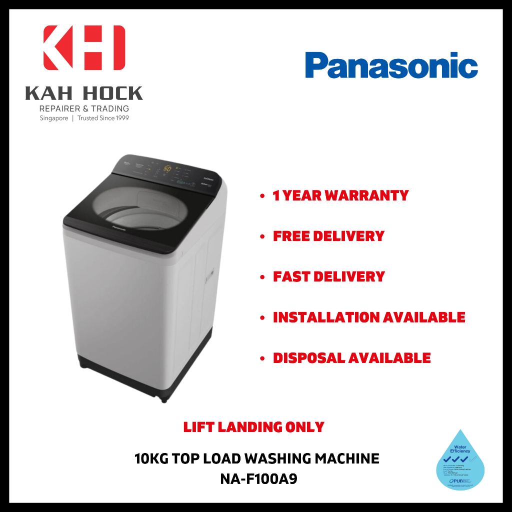 PANASONIC NAF100A9 10KG TOP LOAD WASHING MACHINE 1 YEAR MANUFACTURER