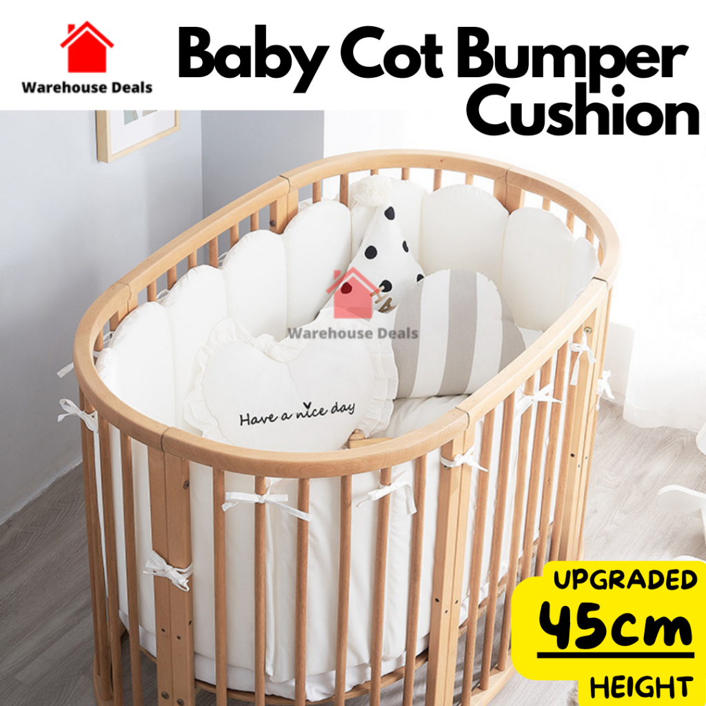 Baby Cot Bumper Cushion Crib Bumper Safety Bed Rail For Children (45cm