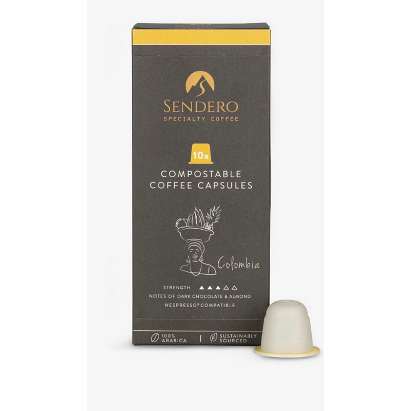 Nespresso Coffee Capsules Dark Chocolate Sendero compostable coffee