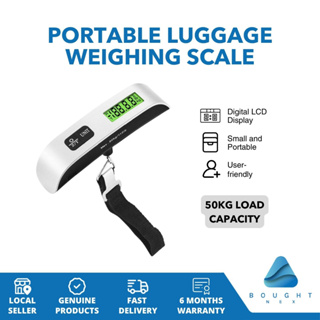50kg/110lb Electronic Digital Scale LCD Backlit Portable Hanging Belt Balance  Scale For Suitcase Travel Weighs Baggage Weight Tools