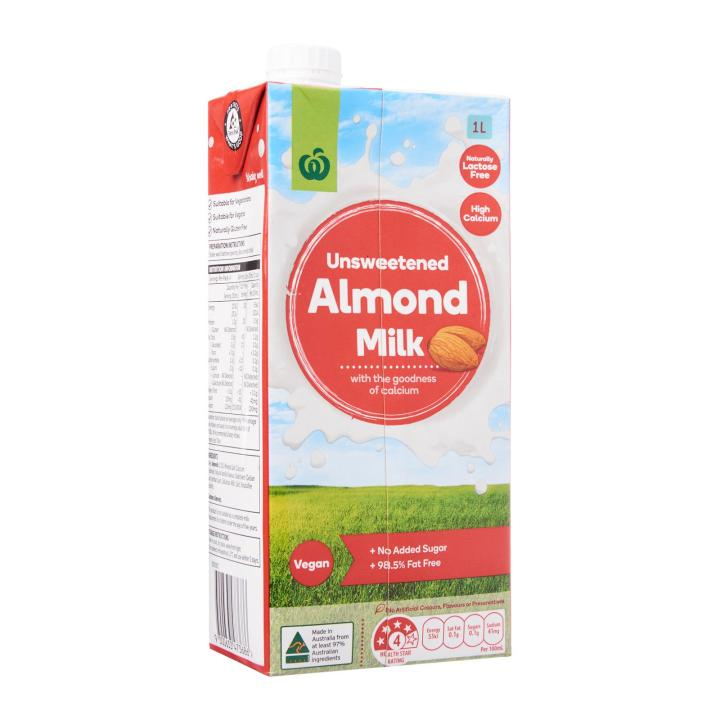 Woolworths Unsweetened Almond Milk 1L Shopee Singapore