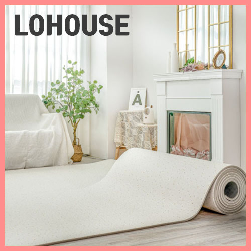 LOHOUSE Roll Mat PVC+PE 1.5CM Thickness Cushion Living Room Roll Mat
