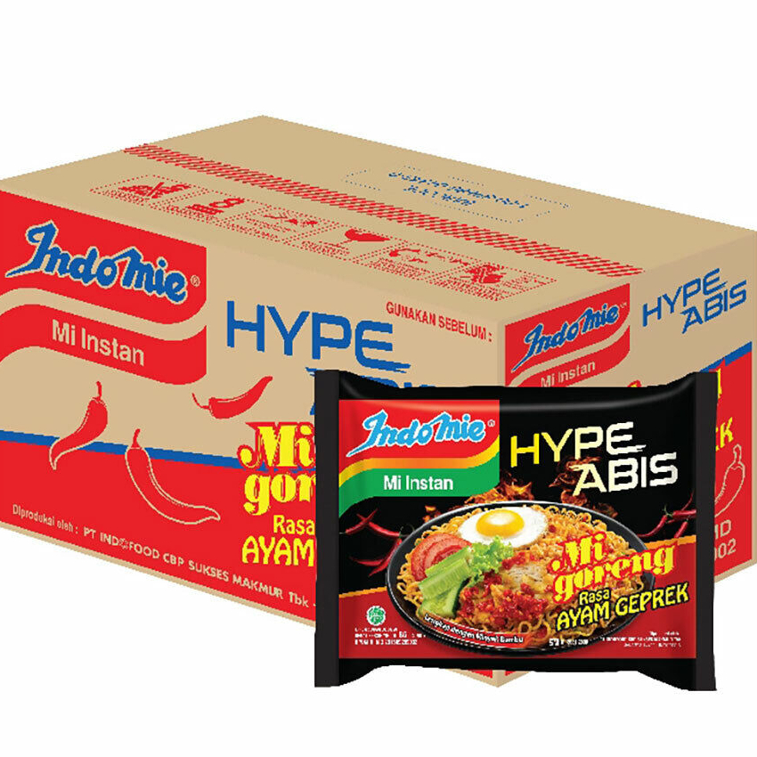 INDOMIE Mee Goreng Hype Abis Ayam Geprek 40 PACK X 85G (PACKETS ...