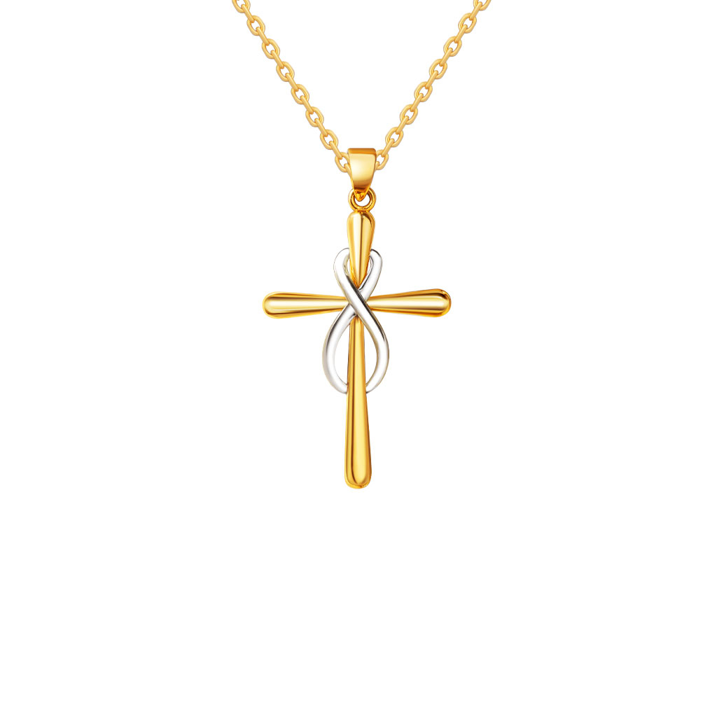 Citigems 916 Gold Infinity Cross Pendant Shopee Singapore