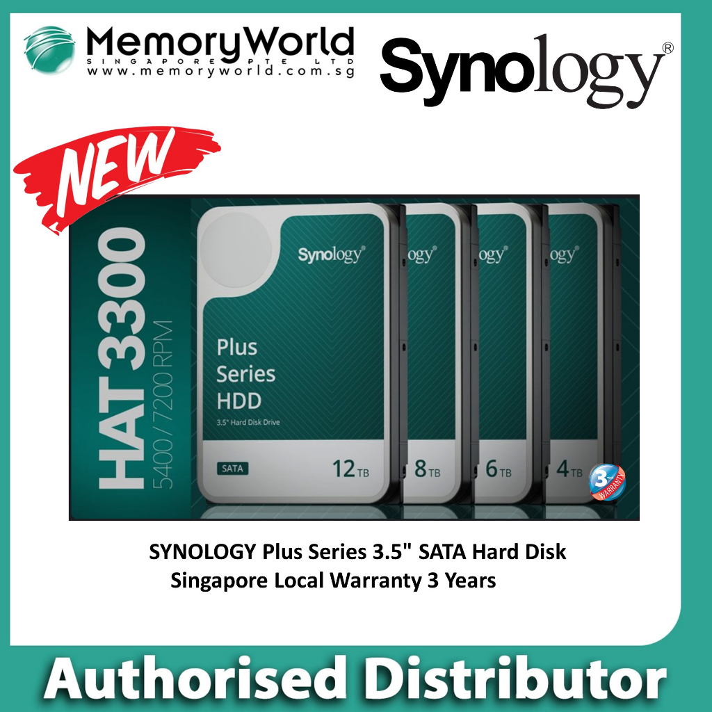 Synology HAT3300 6TB Plus Series SATA HDD 3.5