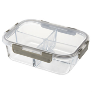 LOCK & LOCK Airtight Rectangular Food Storage Container with Removable  Divider 18.60-oz / 2.32-cup