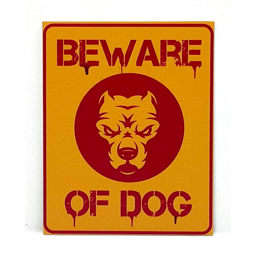 BEWARE OF DOG SIGNAGE ( 80mm x 100mm ) | Shopee Singapore