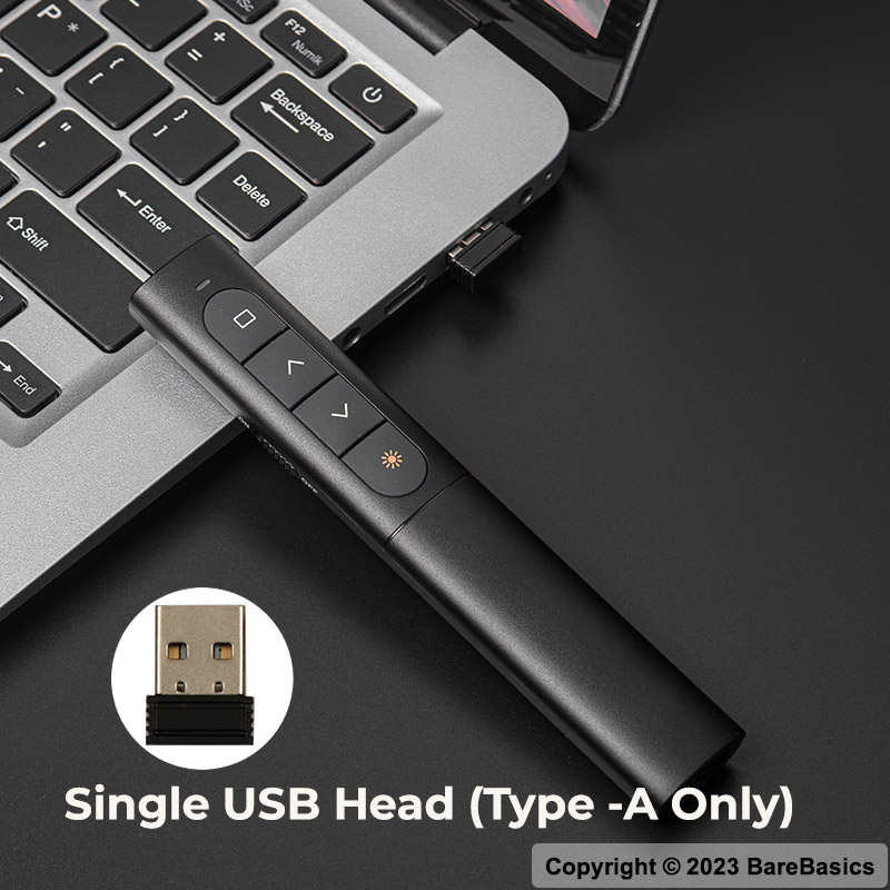 [SG Stock] Wireless Presentation Clicker Laser Pointer Mac Windows USB