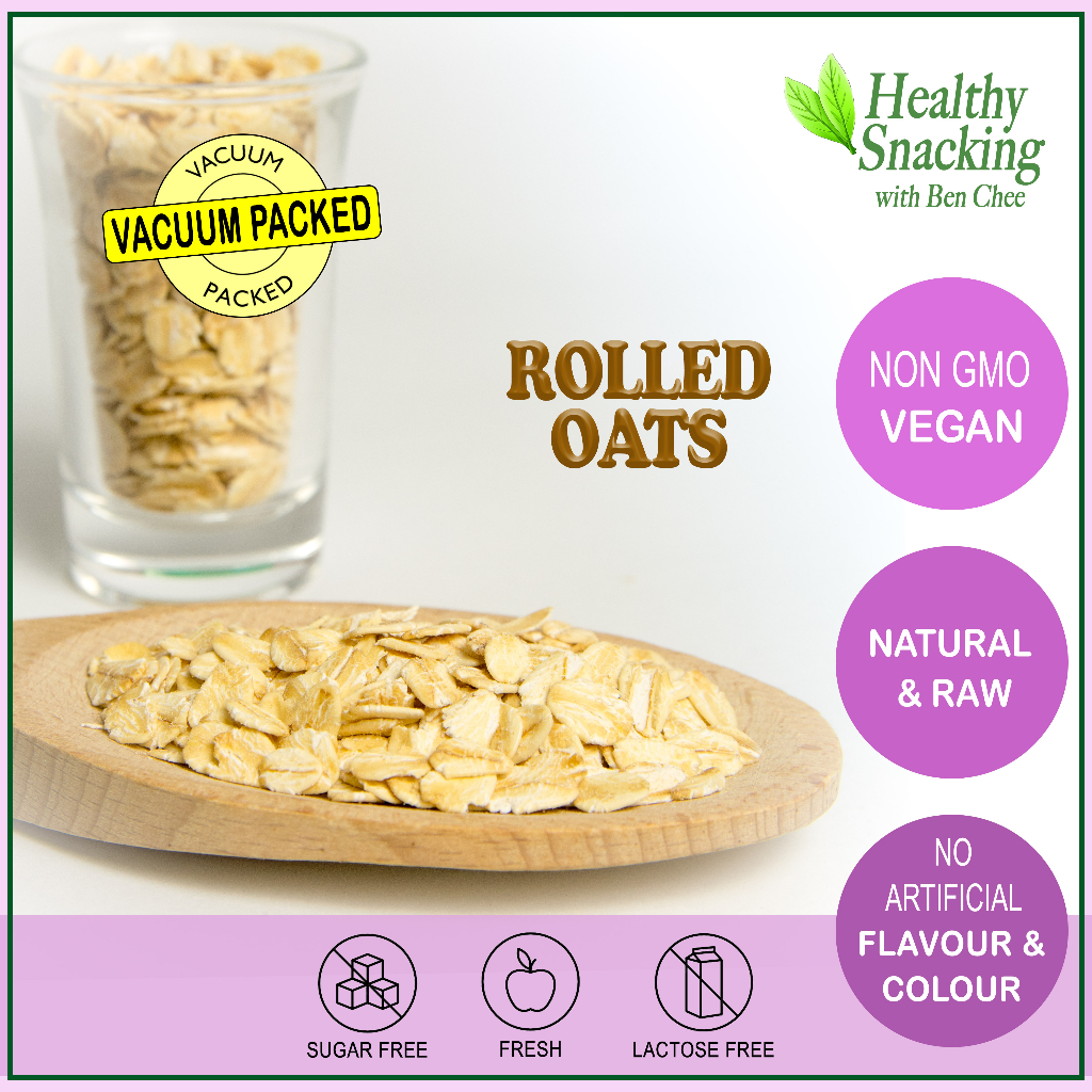 NONGMO, (VACUUM PACKED), Rolled Oats, Australia, 500g/1kg Shopee