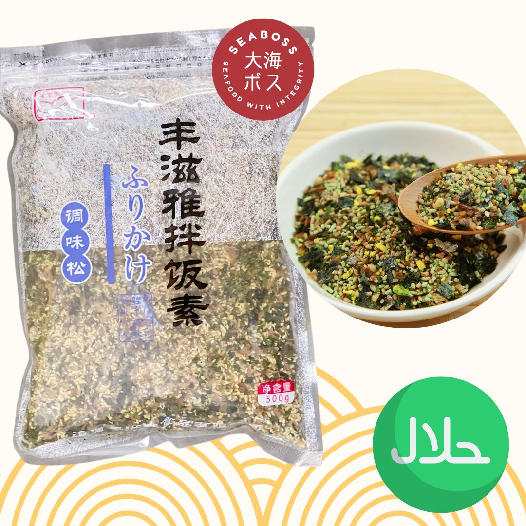 Japanese Halal Seaweed Bonito Furikake 500G Rice Topping Halal Nori ...