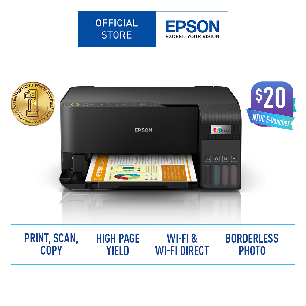 Epson Ecotank L3550 Wireless All In One Ink Tank A4 Printer Print Scan Copy Shopee Singapore 1232
