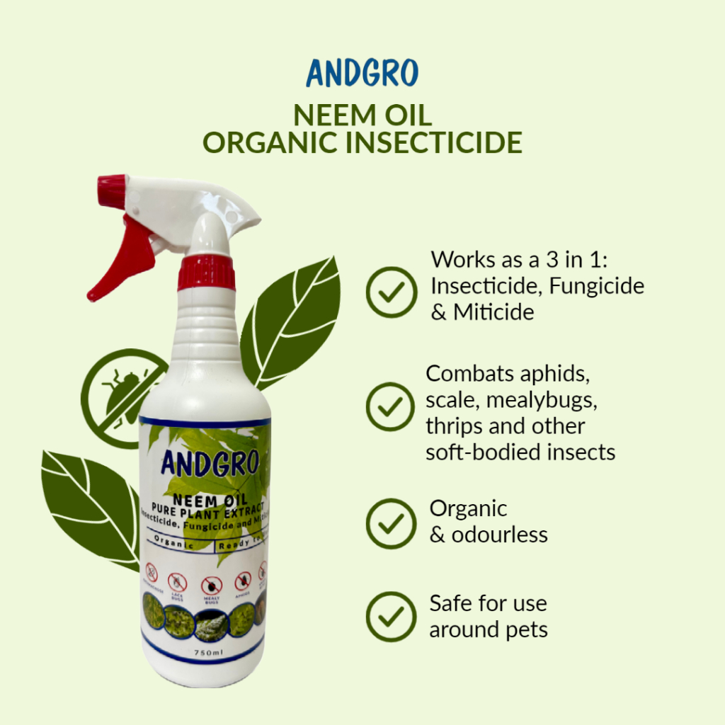 Andgro Neem Oil Organic Insecticide [Fungicide, Miticide, Pest, Aphids