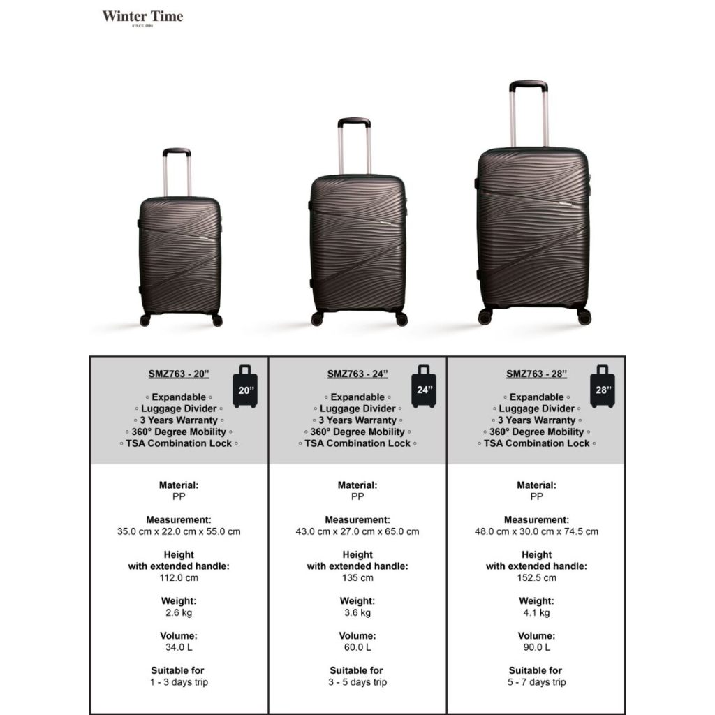 WINTER TIME SUMUZU PP LUGGAGE 20