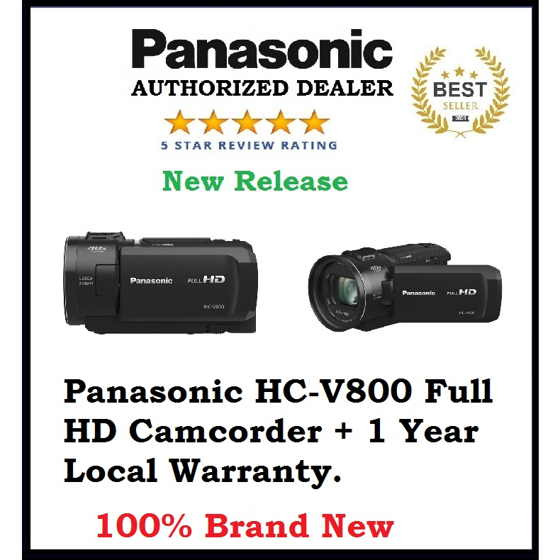 Panasonic HC-V800 Full HD Camcorder + 1 Year Local Warranty. | Shopee ...