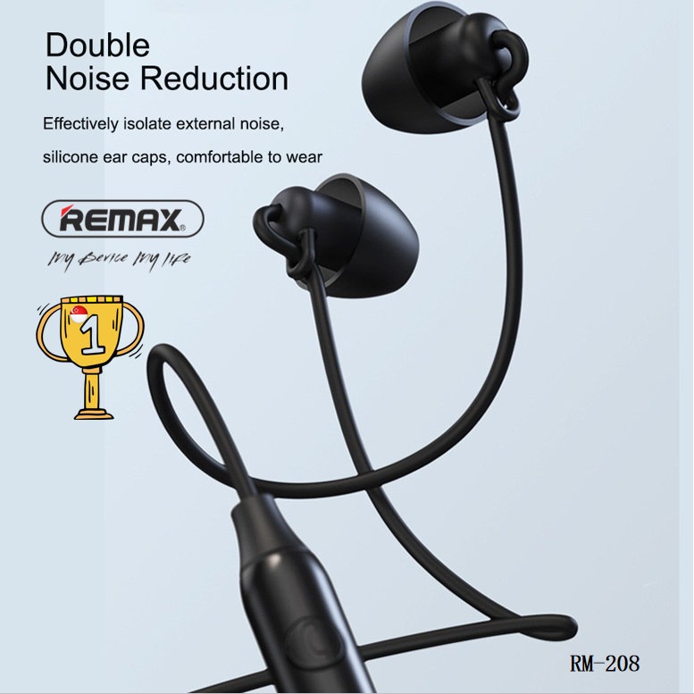 Remax RM-208 Wired Earphone With Microphone RM-535i High Quality (In ...