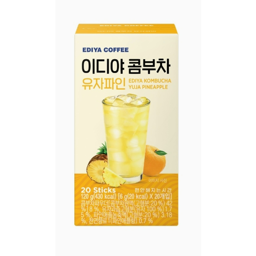 [EDIYA] Kombucha 6g X 10T/ 20T + Bottle/ Lemon Lime / Grape fruit ...